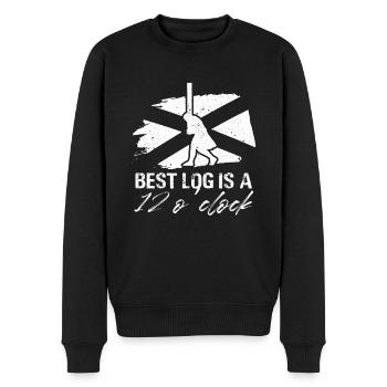 Meilleur Log In A 12 heures Lancer de tronc d’arbre - Pull Premium bio Homme - noir - Devant - Nico (187cm)