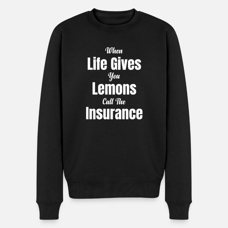 Wenn Das Leben Ihnen Zitronen Schenkt, Rufen Sie - Männer Premium Bio Pullover - Schwarz