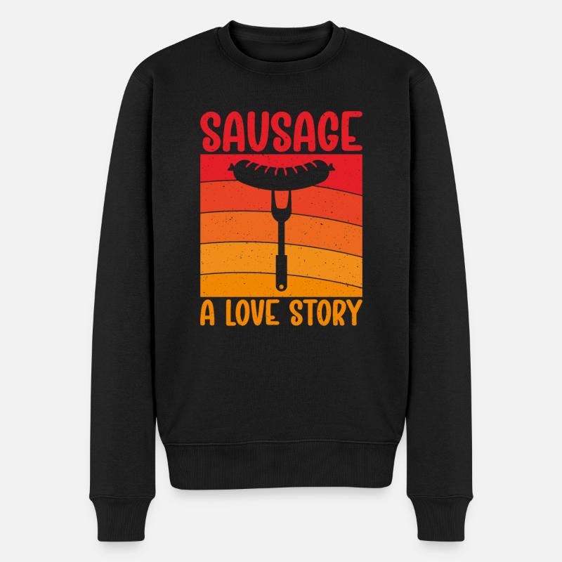 Sausage Lover - Männer Premium Bio Pullover - Schwarz
