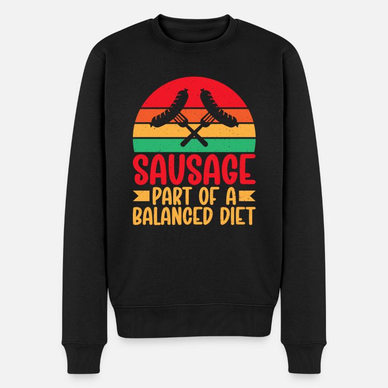 Sausage Lover - Männer Premium Bio Pullover - Schwarz