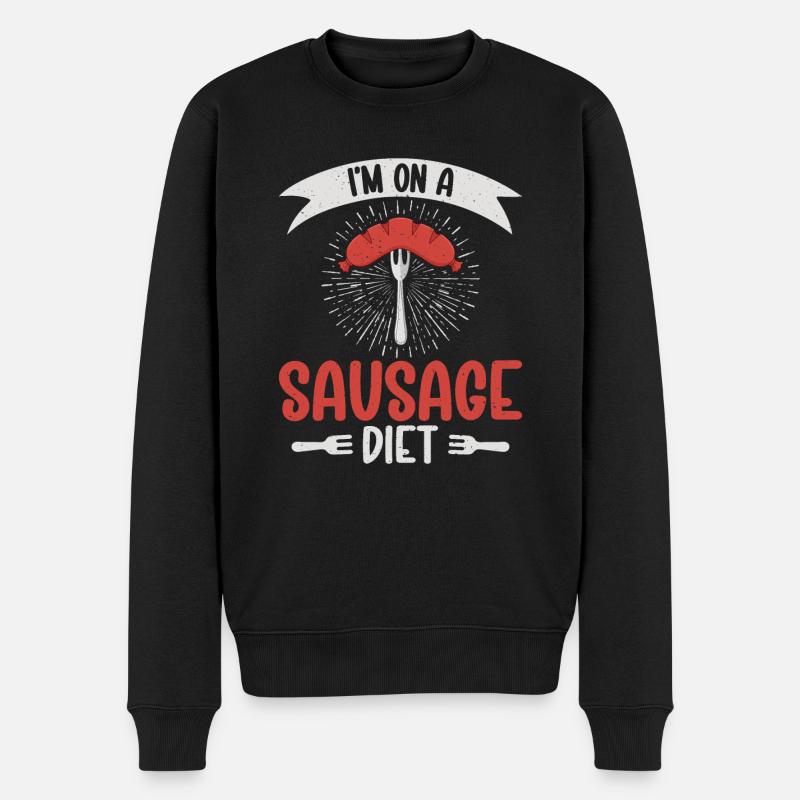 Amateur de saucisses - Pull Premium bio Homme - noir