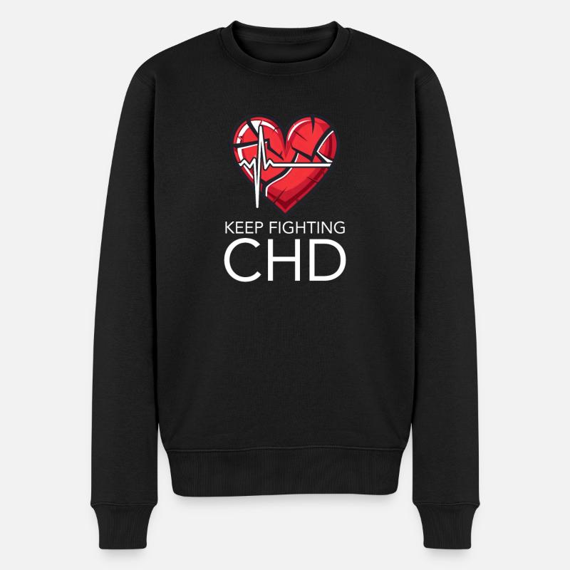 KHK-Bewusstsein weiter gegen KHK kämpfen - Männer Premium Bio Pullover - Schwarz