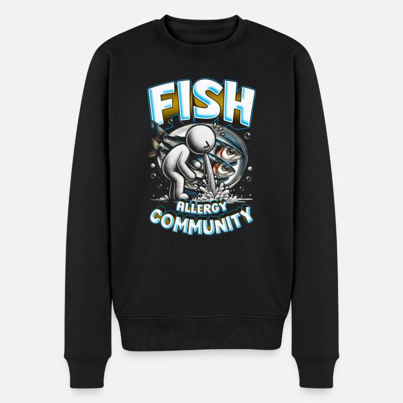 Communauté Fischallergie Fish Allergy - Pull Premium bio Homme - noir