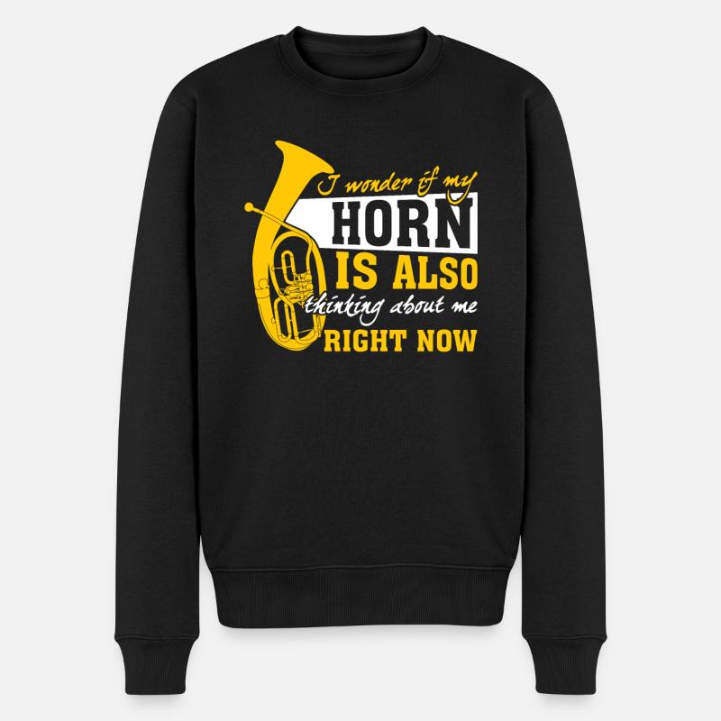Baritone Brass Music Orchestra Tenorhorn - Männer Premium Bio Pullover - Schwarz