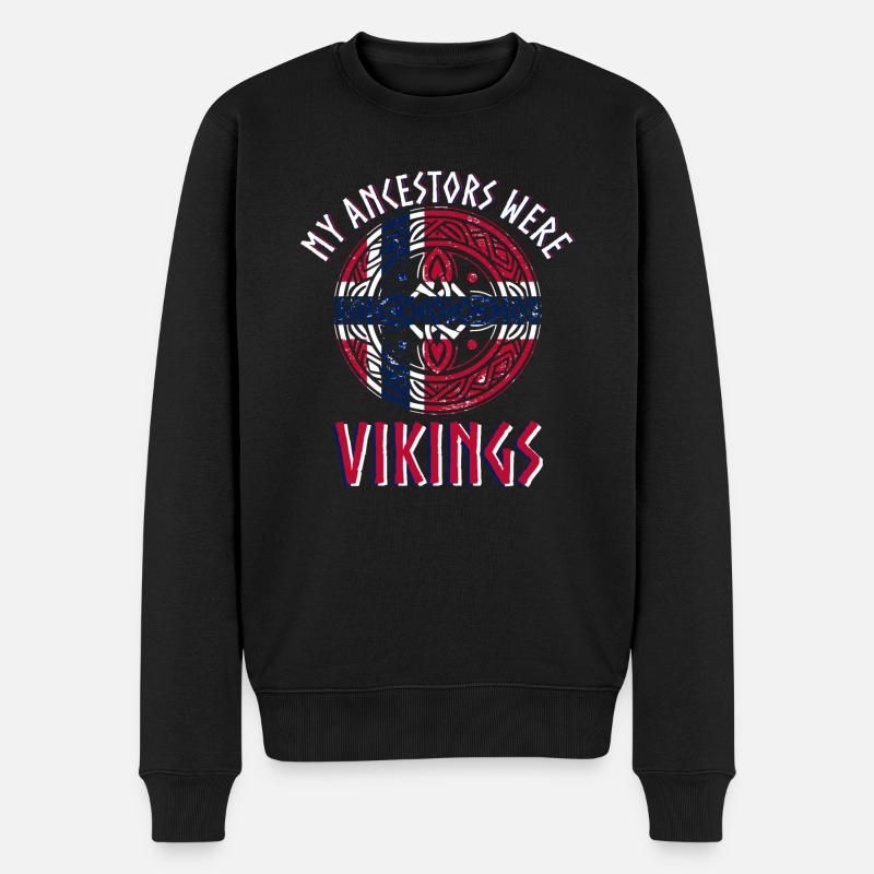 Wikinger Vorfahren Walhalla Odin Wikinger - Männer Premium Bio Pullover - Schwarz