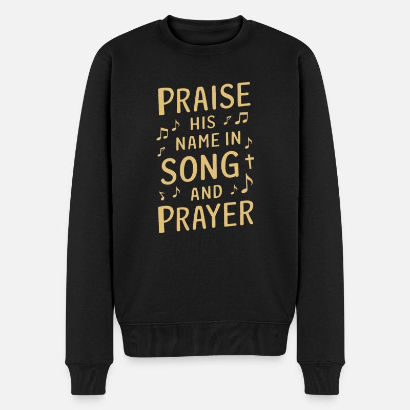 Chormusik Religiöser Gesang Glaubensbasierte Musik - Männer Premium Bio Pullover - Schwarz