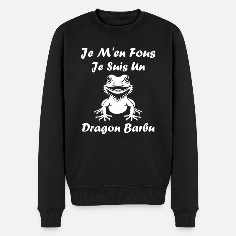 Dragon barbu - Pull Premium bio Homme - noir