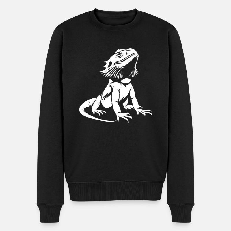 Bartagame - Männer Premium Bio Pullover - Schwarz