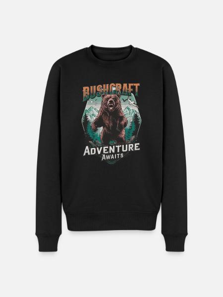Bushcraft - Männer Premium Bio Pullover - Schwarz