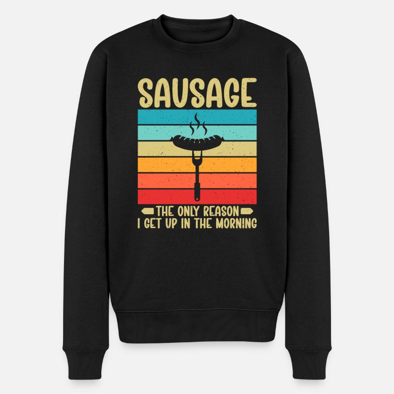 Amateur de saucisses - Pull Premium bio Homme - noir