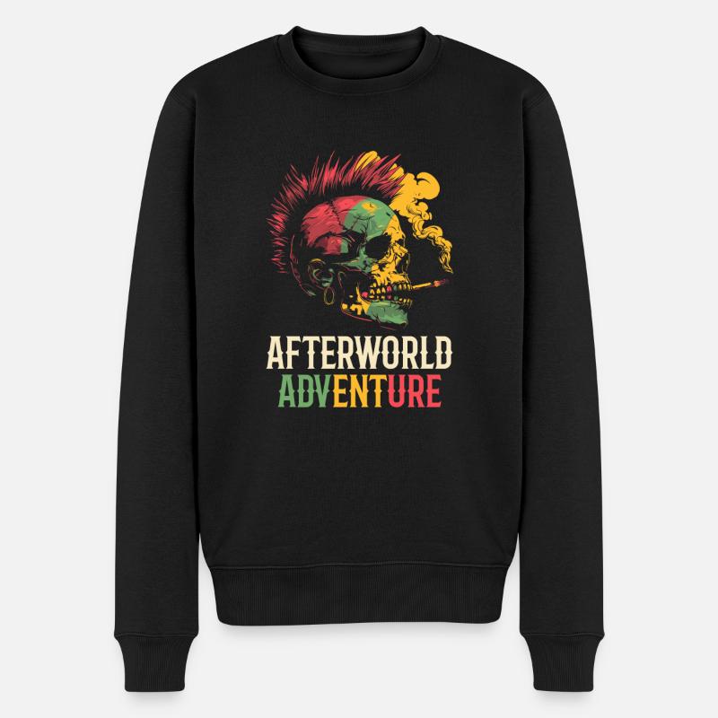Reggae Skull Afterworld Adventure - Pull Premium bio Homme - noir