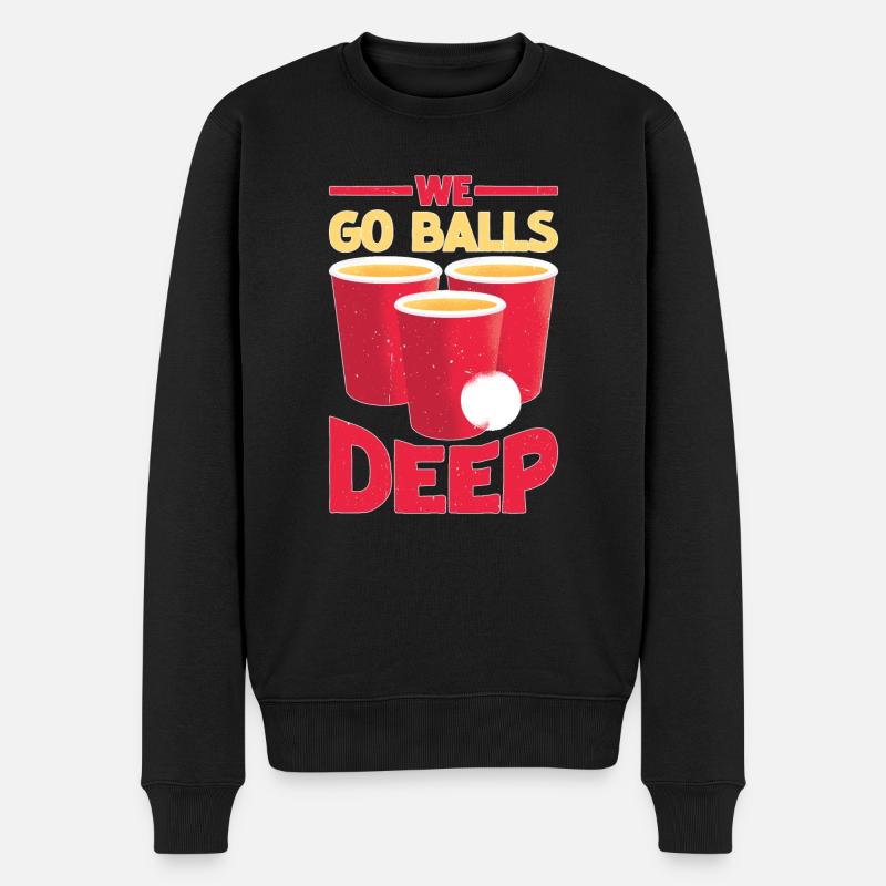 We Go Balls Deep 16 - Männer Premium Bio Pullover - Schwarz