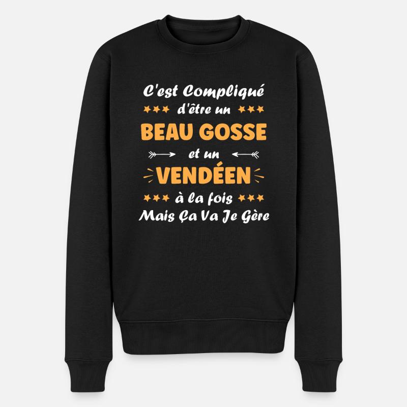 vendéen - Pull Premium bio Homme - noir