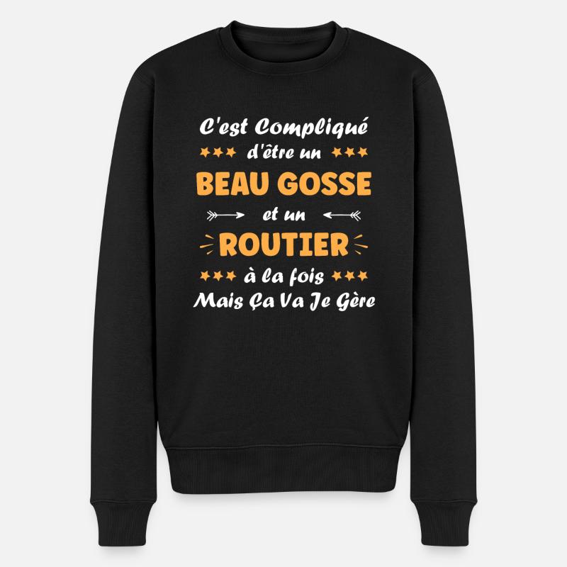 routier - Pull Premium bio Homme - noir