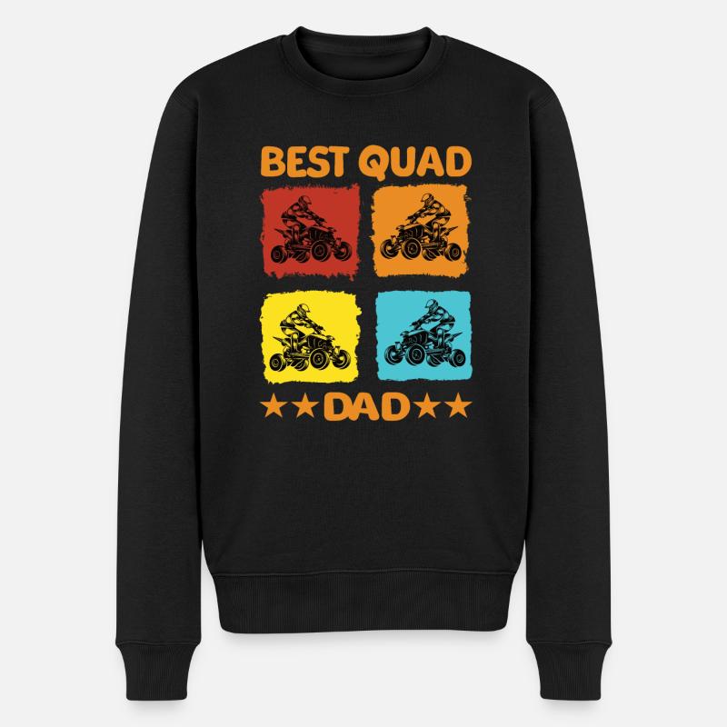 Meilleur père quadruple - Pull Premium bio Homme - noir