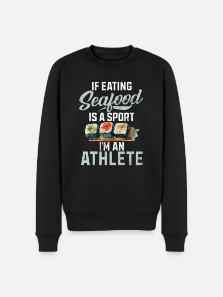 Seafood Lover Gift - Männer Premium Bio Pullover - Schwarz
