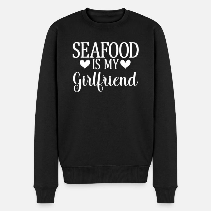 Seafood Lover Gift - Männer Premium Bio Pullover - Schwarz