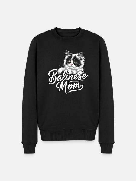 Katze Balinesische Geschenk - Männer Premium Bio Pullover - Schwarz