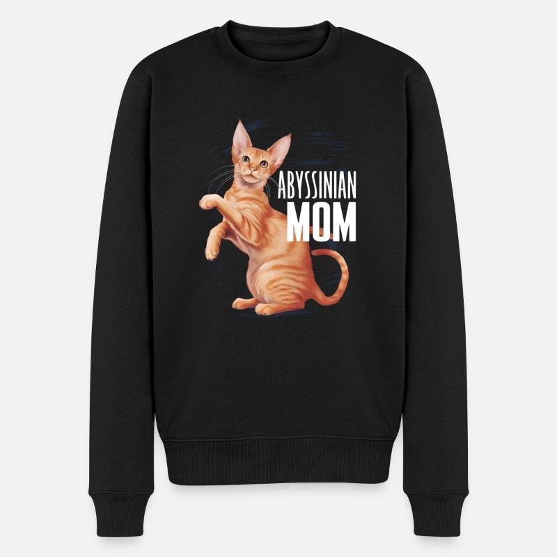 Katze Abessinier Geschenk - Männer Premium Bio Pullover - Schwarz