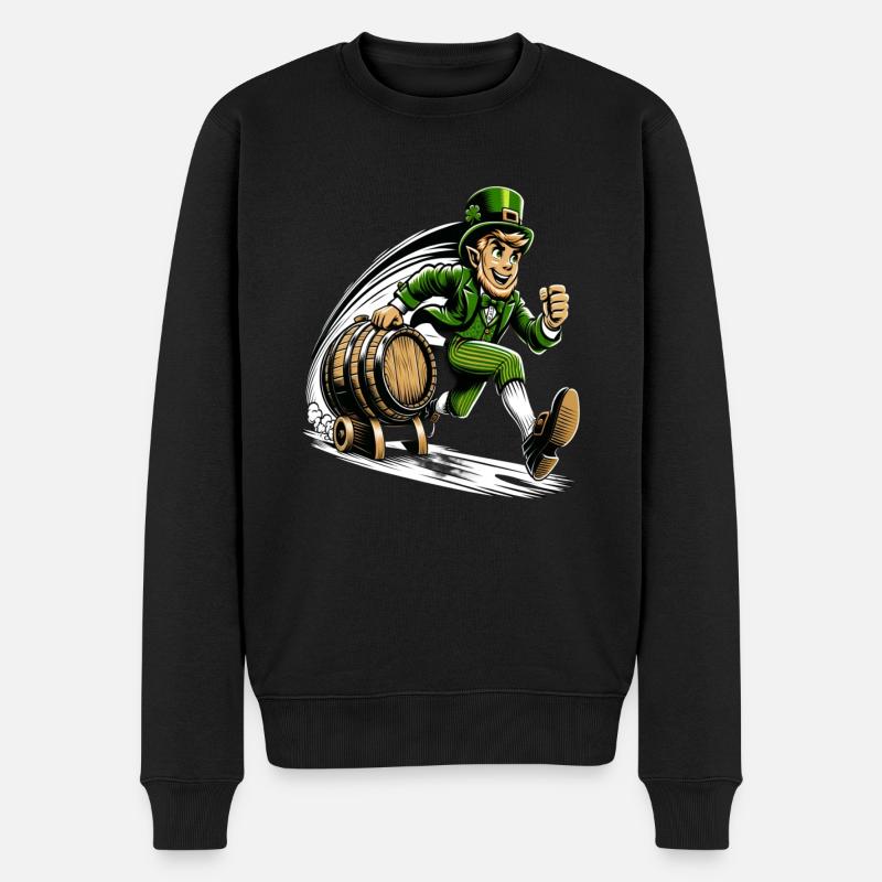 Running Leprechaun (Leprechaun irlandais) - Pull Premium bio Homme - noir