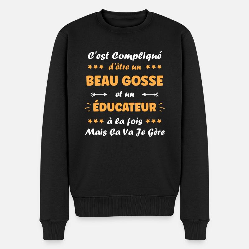 Educateur - Pull Premium bio Homme - noir