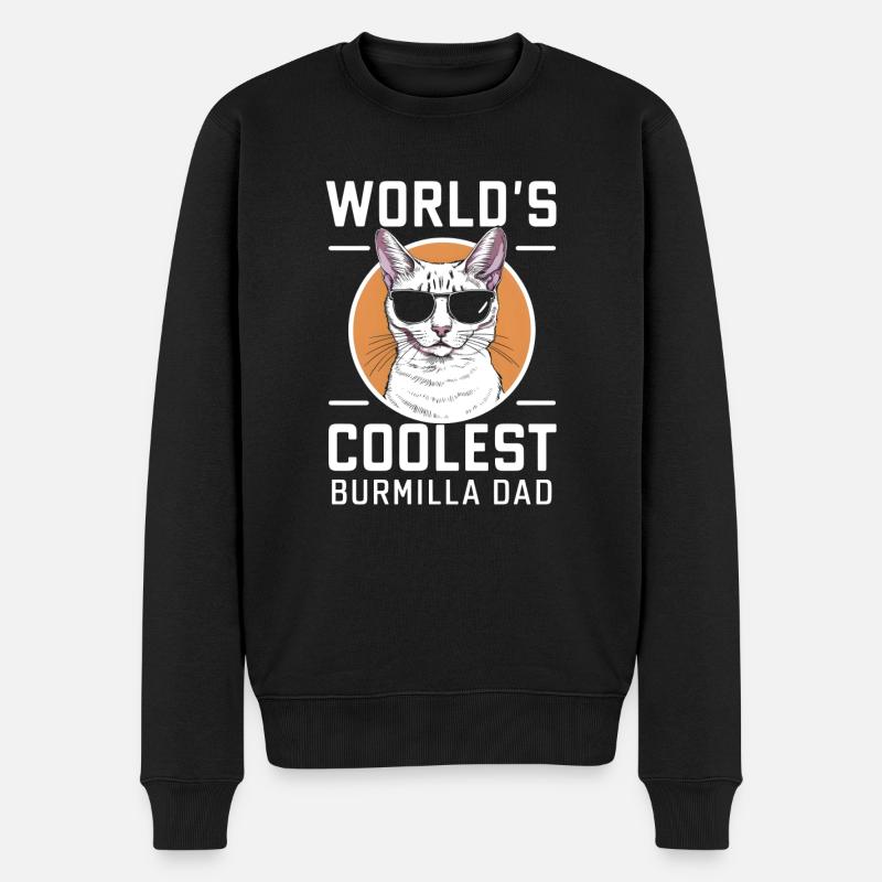 Katze Burmilla Geschenk - Männer Premium Bio Pullover - Schwarz