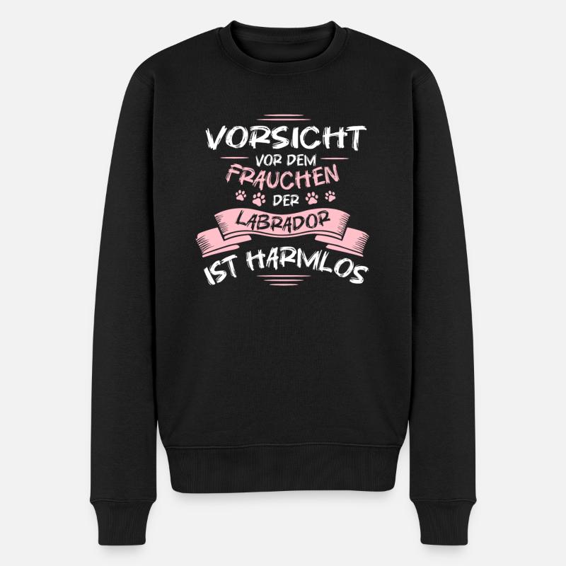 Labrador Hund Labrador Besitzer Geschenk - Männer Premium Bio Pullover - Schwarz