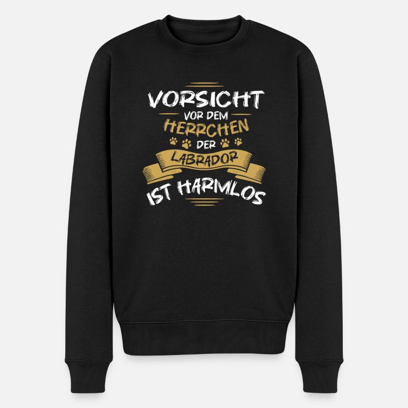 Labrador Hund Hundehalter Geschenk - Männer Premium Bio Pullover - Schwarz