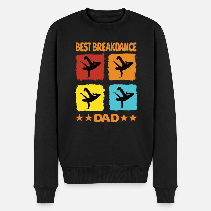 Meilleur père de breakdance - Pull Premium bio Homme - noir