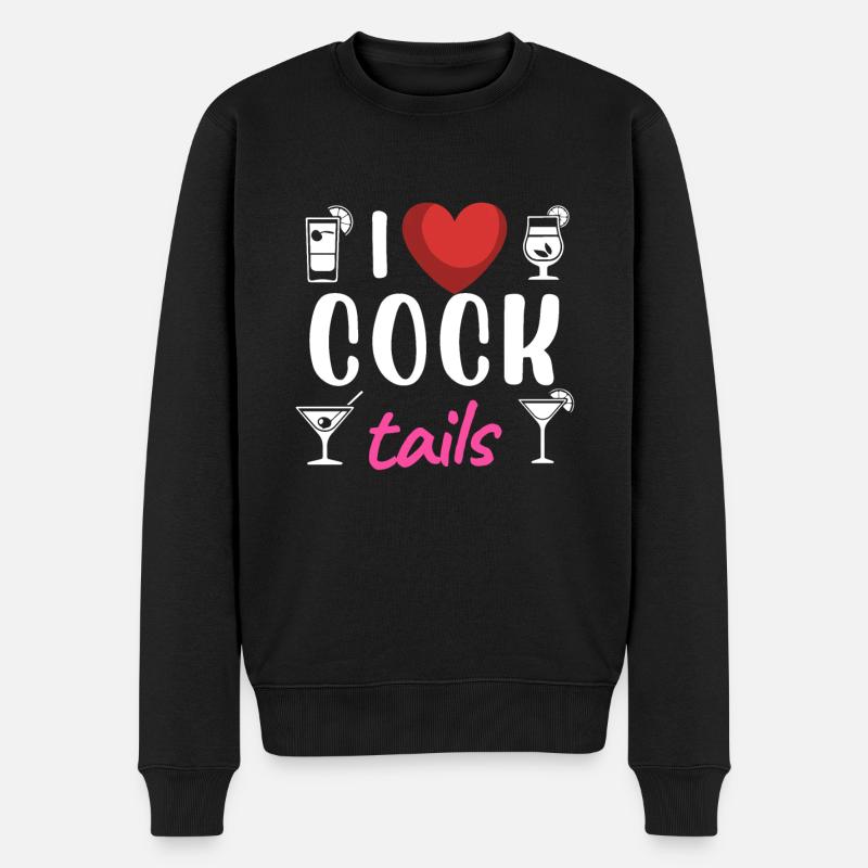 J’adore les cocktails - Pull Premium bio Homme - noir