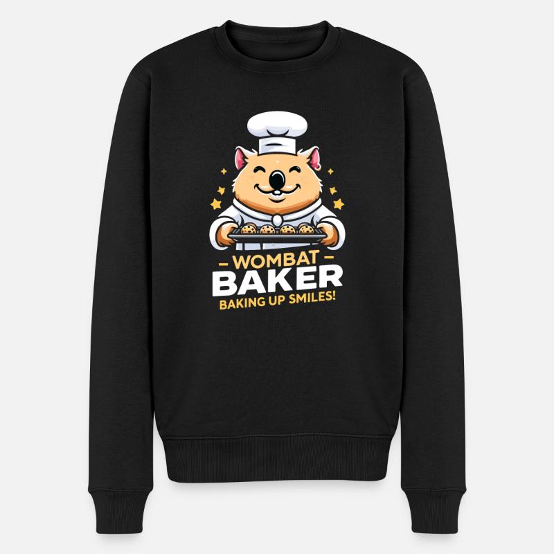 Wombat Baker - Cuire le sourire ! - Pull Premium bio Homme - noir