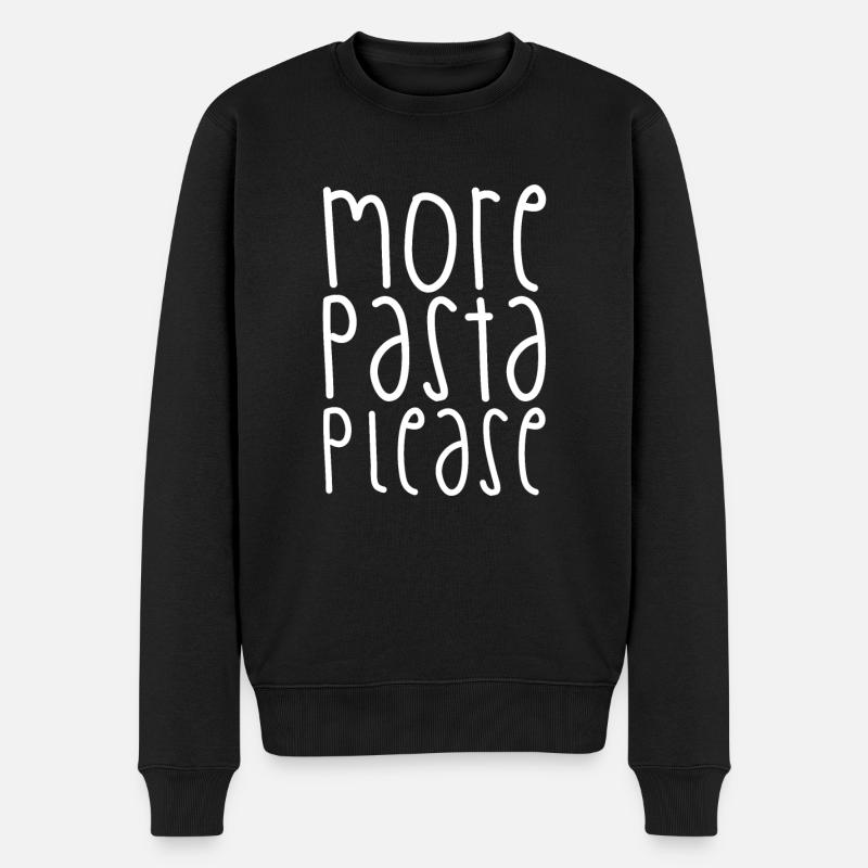 More Pasta Please - Men's Premium Organic Jumper - black
