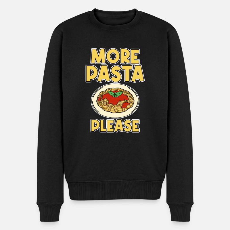 More Pasta Please 2 - Men's Premium Organic Jumper - black