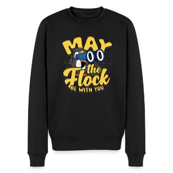 Ornithologue ornithologique - Pull Premium bio Homme - noir - Devant - Nico (187cm)