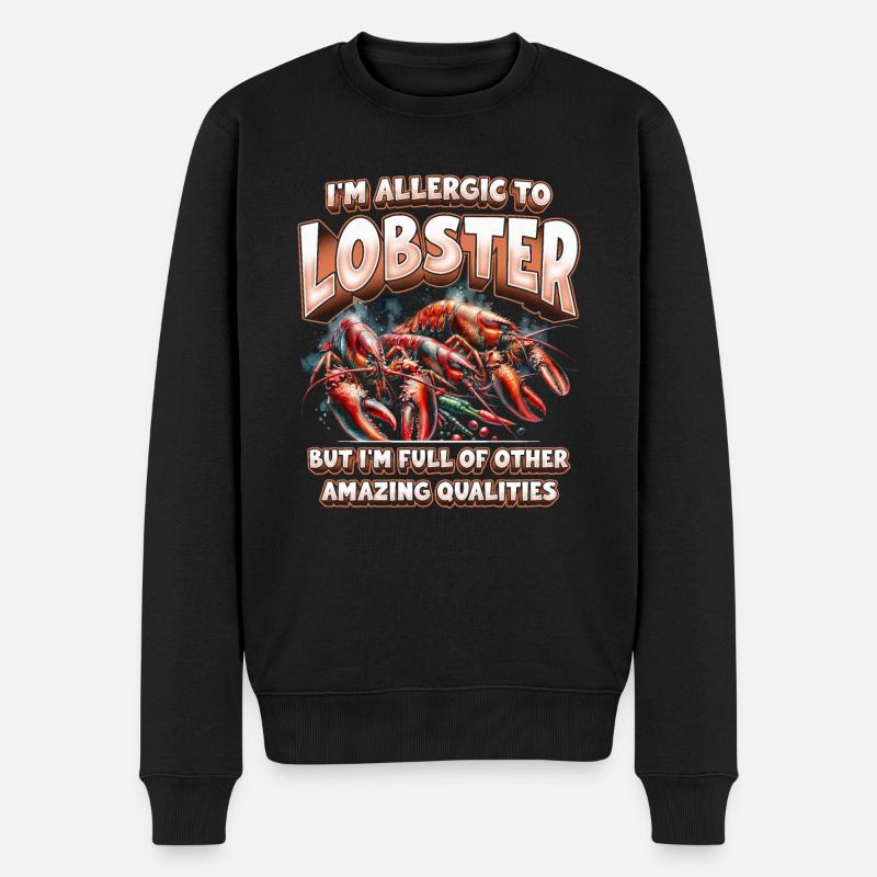 Hummerallergie - Männer Premium Bio Pullover - Schwarz