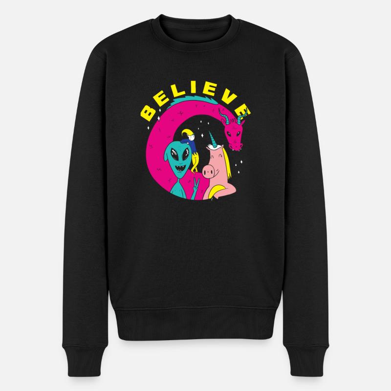 Funny Alien Alien Gift - Men's Premium Organic Jumper - black