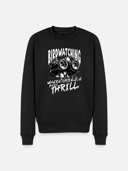 Bird watching ornithologist - Men's Premium Organic Jumper - black