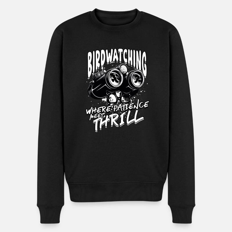 Vogelbeobachtung Ornithologe - Männer Premium Bio Pullover - Schwarz
