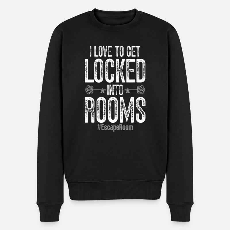 Escape Room - Männer Premium Bio Pullover - Schwarz