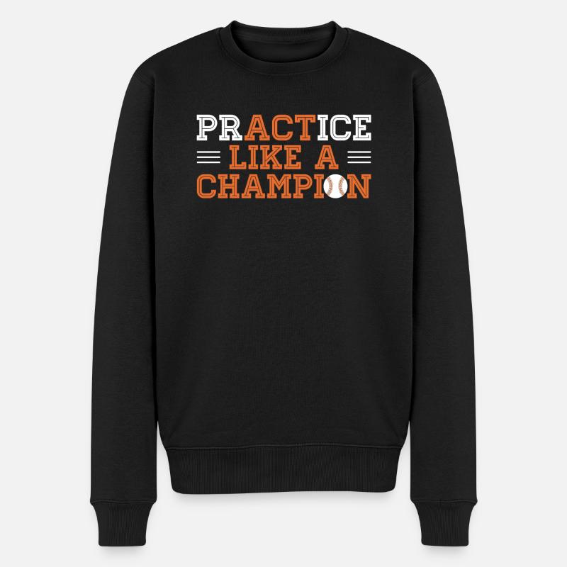 T-shirt de baseball motivant - Pull Premium bio Homme - noir