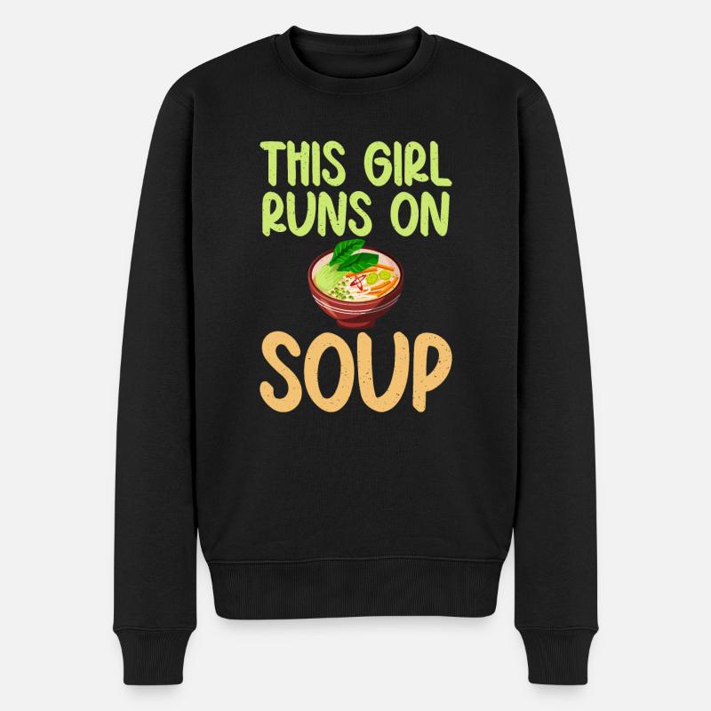 Soup Lovers Gifts - Männer Premium Bio Pullover - Schwarz