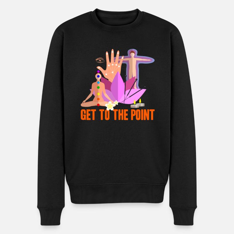 Akkupunktur - Männer Premium Bio Pullover - Schwarz