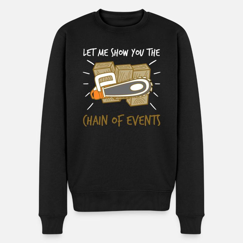 Tronçonneuse à bois Lumberjack Fire - Pull Premium bio Homme - noir