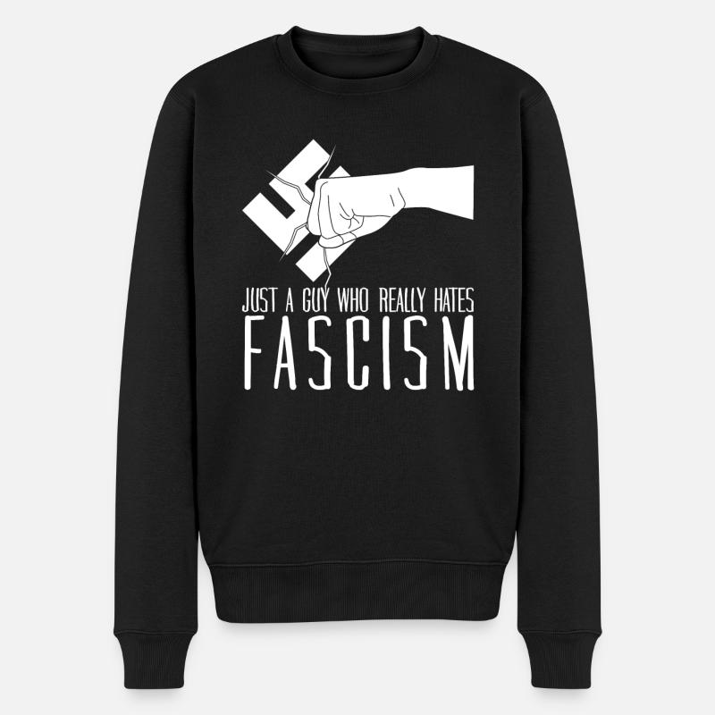 Tolérance Antifascisme Respect - Pull Premium bio Homme - noir