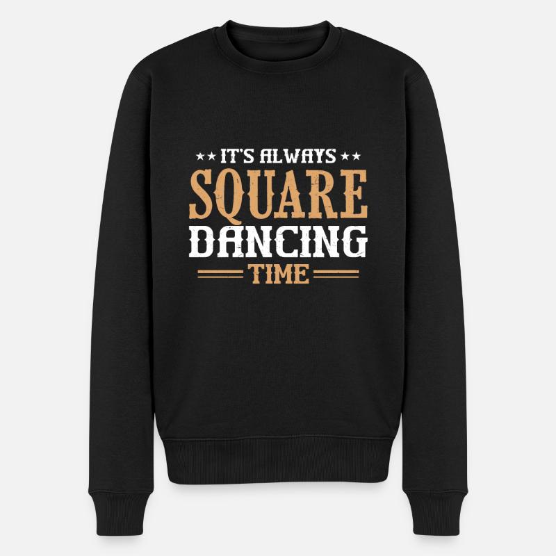 Funny Square Dance Saying - Men's Premium Organic Jumper - black
