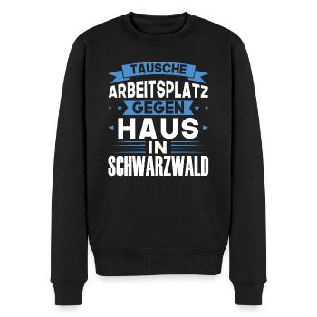 Schwarzwald Schwäbisch Süddeutschland Geschenk - Männer Premium Bio Pullover - Schwarz - Vorne - Nico (187cm)