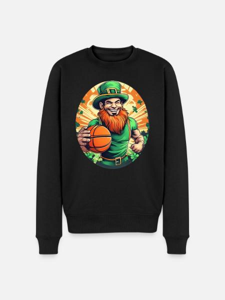 Basket-ball Trèfle de la Saint-Patrick - Pull Premium bio Homme - noir