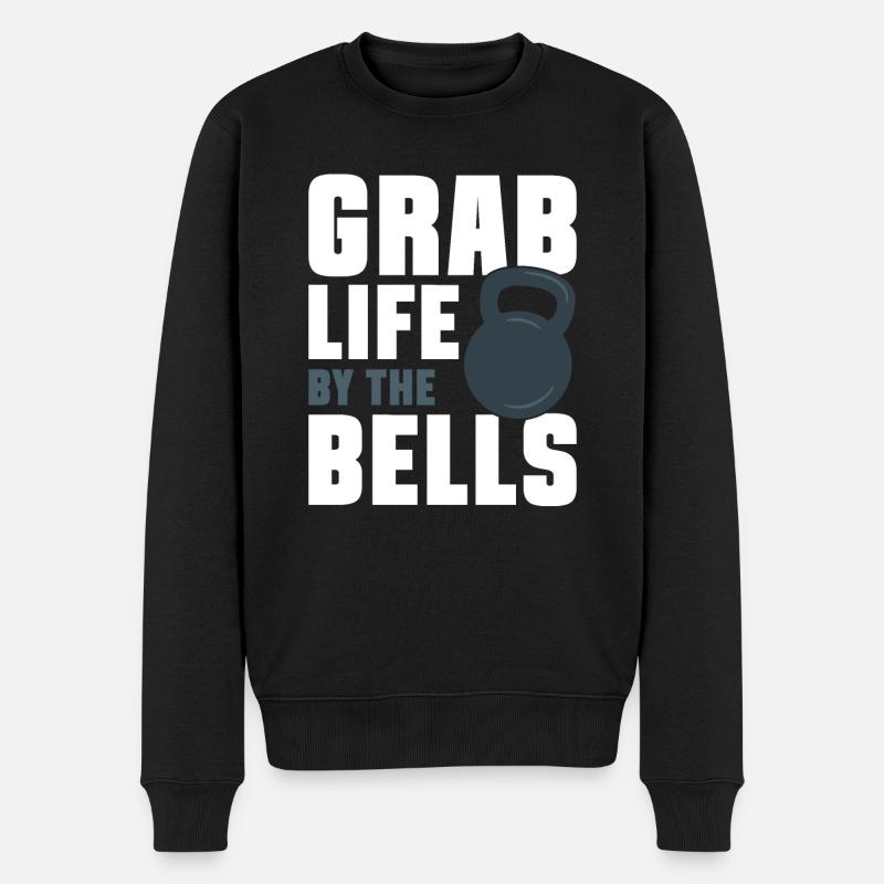 Kettlebell Workout Fitness Training - Männer Premium Bio Pullover - Schwarz