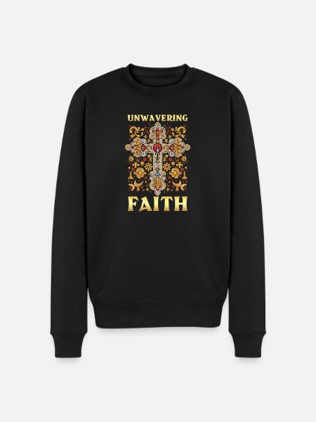 Orthodox Unwavering Faith - Men's Premium Organic Jumper - black