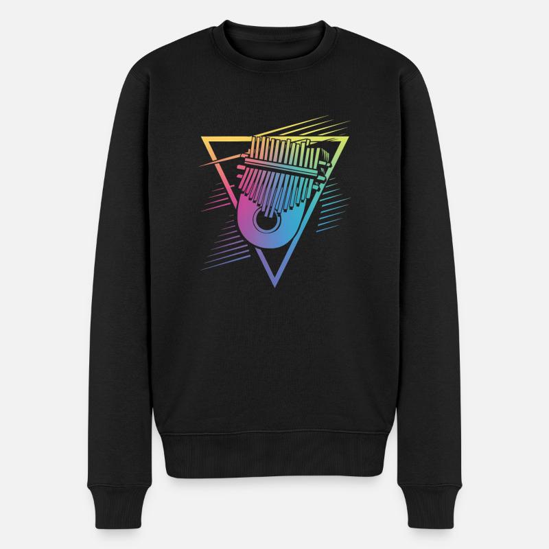 Idiophon Kalimba Geschenk - Männer Premium Bio Pullover - Schwarz